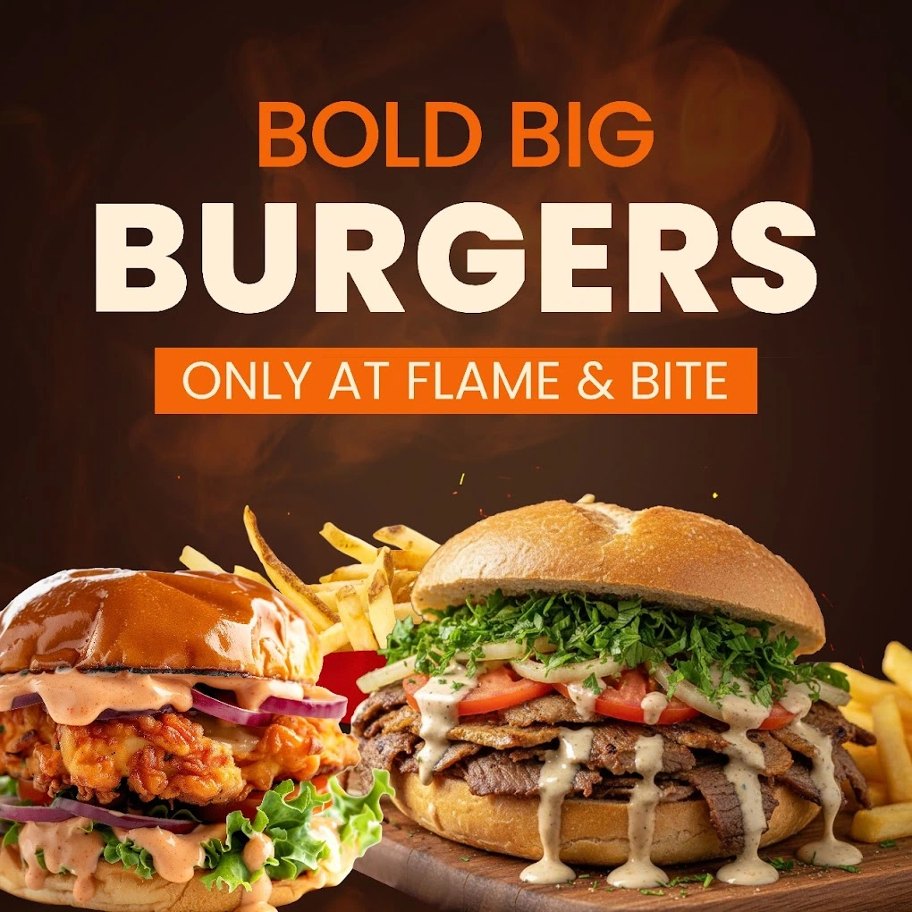 Delicious Mediterranean shawarma wrap at Flame & Bite in Bowness Calgary