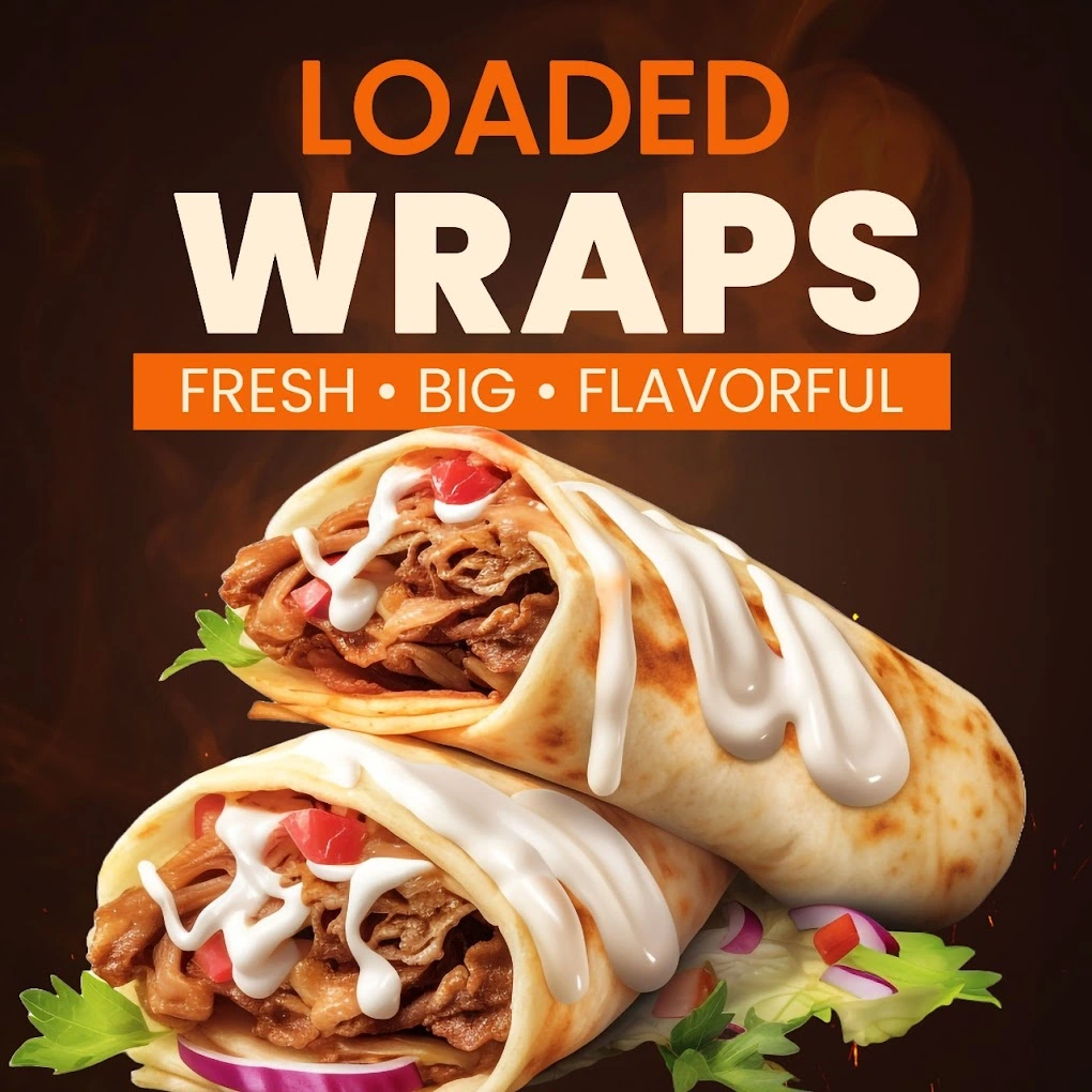 Fresh Mediterranean fusion dishes at Flame & Bite Calgary