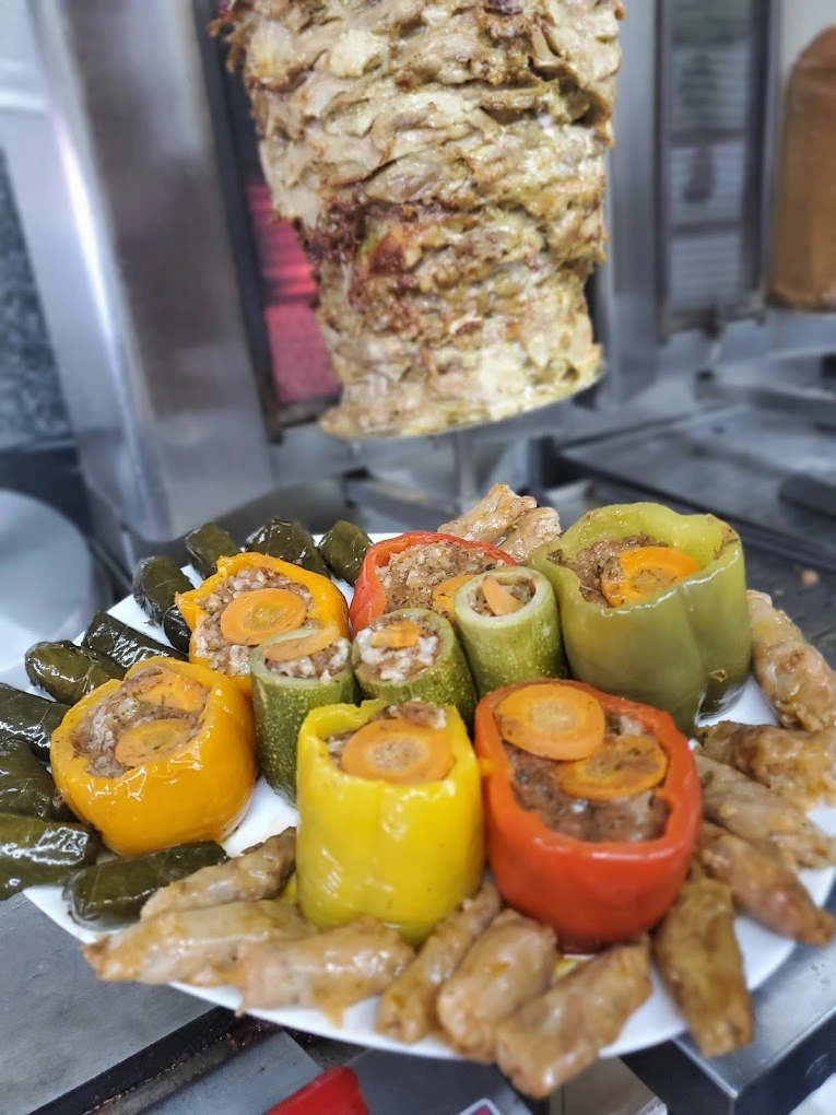 Beef souvlaki Greek style at Flame and Bite Calgary